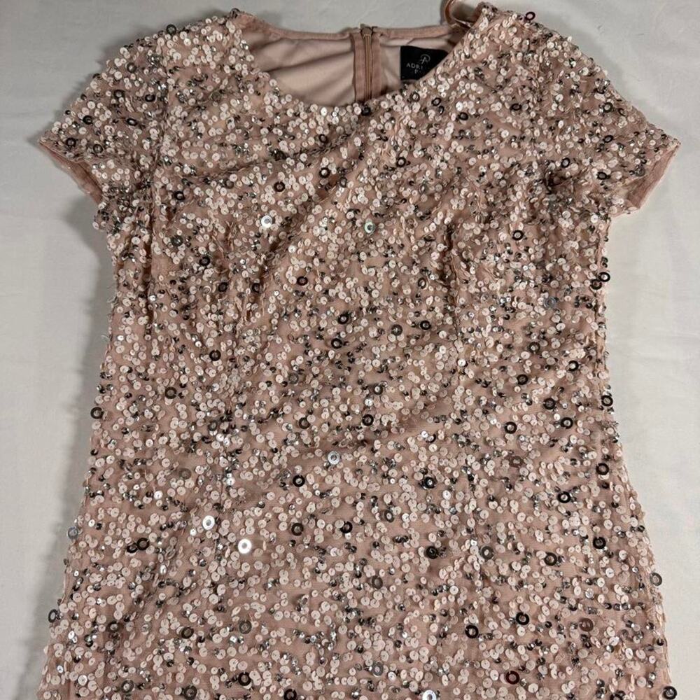 Adrianna papell pink sequin top